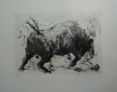 MAES (David). 6 Toros.. Paris, Michèle Broutta, [ca 2002]. Portefeuille in-folio,...