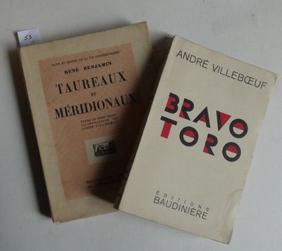 Villeboeuf / BENJAMIN (René) 
. Taureaux méridionaux.. Etudes de René Goos, illustrations...