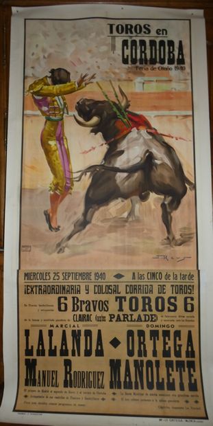 null TOROS DE CORDOBA. The three bullfighters: Ortega, Lalanda, Manolette will face...
