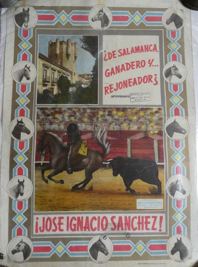 SANCHEZ (Jose Ignacio). De Salamenca Ganadero y… Rejoneador.. Madrid, Arte, 1963.....