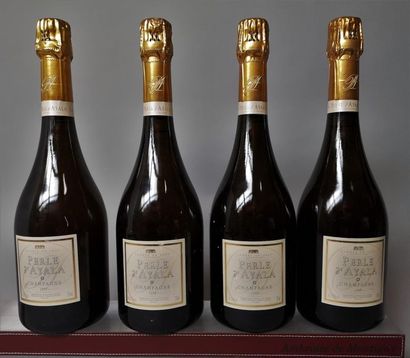 CHAMPAGNE PERLE D'AYALA 4 bouteilles dont 1 bouteille de 1997 et 3 de 1998
