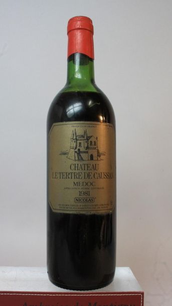 CHÂTEAU LE TERTRE de CAUSSAN - Bordeaux 9 bouteilles. 1981. EN L'ETAT