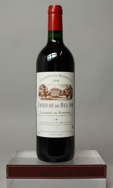 CHÂTEAU de BEL-AIR - Lalande de Pomerol 12 bouteilles. 1996. EN L'ETAT