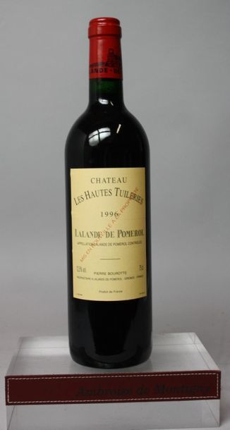 CHÂTEAU LES HAUTES TUILERIES - Lalande de Pomerol 6 bouteilles. 1996. EN L'ETAT