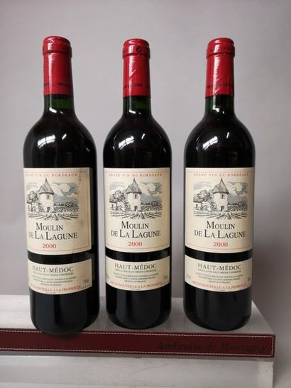 MOULIN de La LAGUNE - 2nd vin CHÂTEAU La LAGUNE 3é Gcc Médoc 3 bouteilles. 2000
