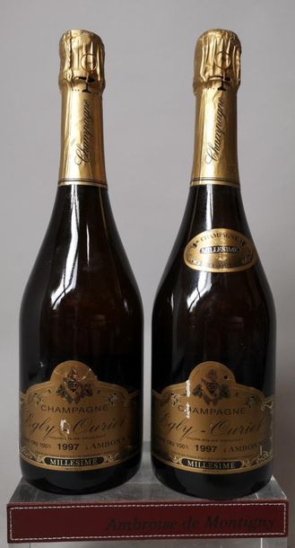 CHAMPAGNE EGLY-OURIET GRAND CRU 2 bouteilles. 1997. Viellissement sur lattes de 48...