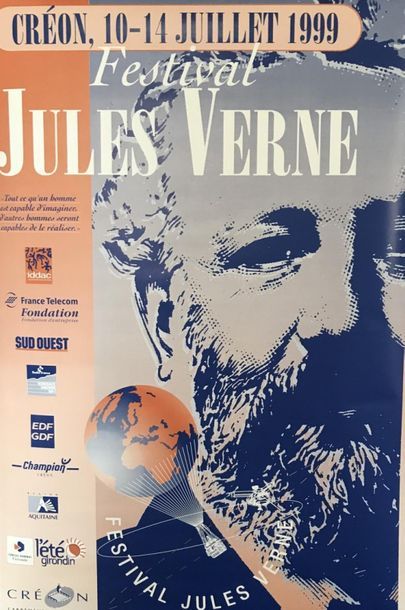 Jules VERNE ( 5 affiches et affichettes) EXPEDITION JULES VERNE - FESTIVAL JULES...