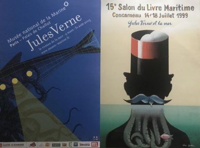 Jules VERNE ( 5 affiches et affichettes) EXPEDITION JULES VERNE - FESTIVAL JULES...