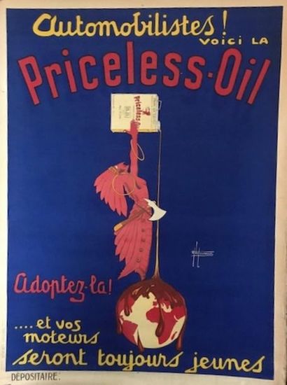 DE LAURENCIN H. (XX) PRICELESS OIL.”ADOPTEZ-LA !”.Vers 1930 Affiches Gaillard, Paris-Amiens...
