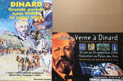 DINARD - JULES VERNE (3 posters and placards) DINARD. "JULES VERNE". July 1998 -...