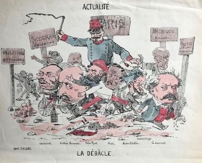 LEROUX Auguste (1871-1954) (2) LOTERIE NATIONALE Gouache et aquarelle sur papier...