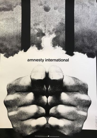 Amnesty International (3 affiches) CIESLEWICZ Roman -TOLEDO Francisco et LIBERMAN...