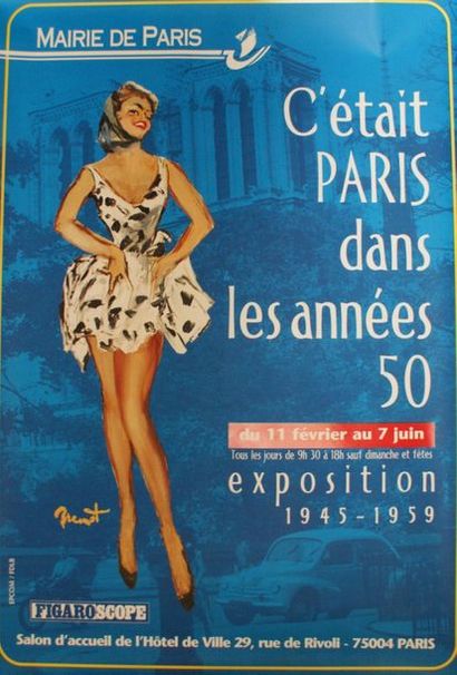 BRENOT Pierre-Laurent (1913-1998) (2 affiches) “C’ÉTAIT PARIS dans les ANNÉES 50”...