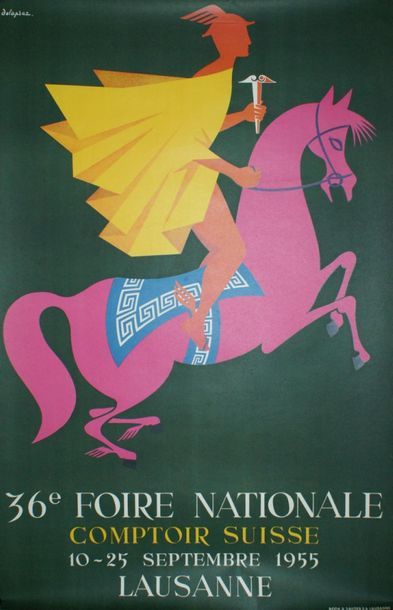 DELAPRAZ LAUSANNE.”36e FOIRE NATIONALE COMPTOIR SUISSE”.Septembre 1955 Roth & Sauter,...
