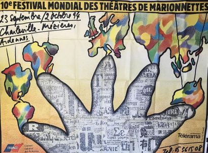 DIVERS SPECTACLES (4 affiches) FESTIVAL MONDIAL DES MARIONNETTES. 1994 et 1997 -...