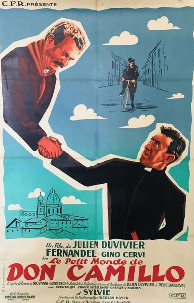 FERNANDEL LE PETIT MONDE DE DON CAMILLO. Film de Julien Duvivier avec Fernandel et...