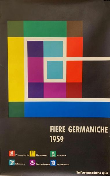 FERIAS ALEMANAS et FIERE GERMANICHE (25 affiches) FERIAS ALEMANAS et FIERE GERMANICHE.1957-1958-19591960-1961...