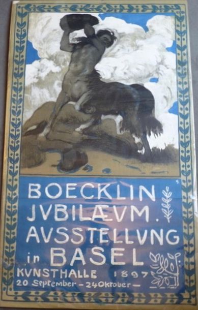 Hans SANDREUTER (1850-1901) (11 affiches) BOECKLIN JUBILAEUM AUSSTELLUNG in BASEL.1897...