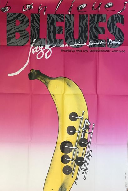 ORLIANGE Annick (né en 1946) (2 affiches) FESTIVAL BANLIEUES BLEUES. “JAZZ”. 1992...