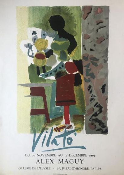 DIVERS (3 affiches) DOBASHI (1960) - GRIMM (1962)  - VILATO (1959) Imprimerie Mourlot...