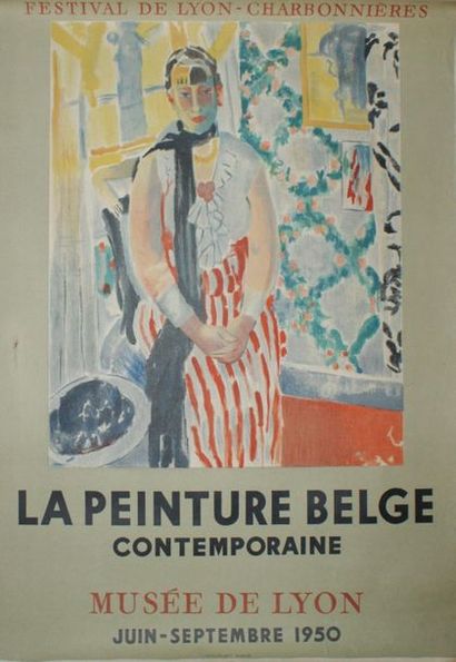 DIVERS (4 affiches) MATISSE (1950) - LA PEINTURE BELGE (1950) -PEINTRES BELGES (1954)...