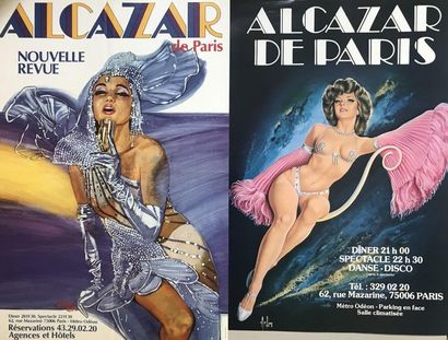 ASLAN -FONTENEAU et Divers (4 affichettes) ALCAZAR DE PARIS 4 affichettes -Divers...