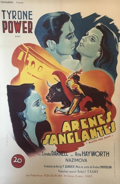 BELINSKY Claude ARENES SANGLANTES. Film de Rouben Mamoulian avec Tyrone Power et...