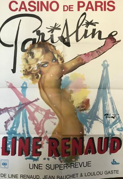BRENOT Pierre-Laurent (1913-1998) CASINO de PARIS. PARISLINE.”LINE RENAUD”. 1976-1979...