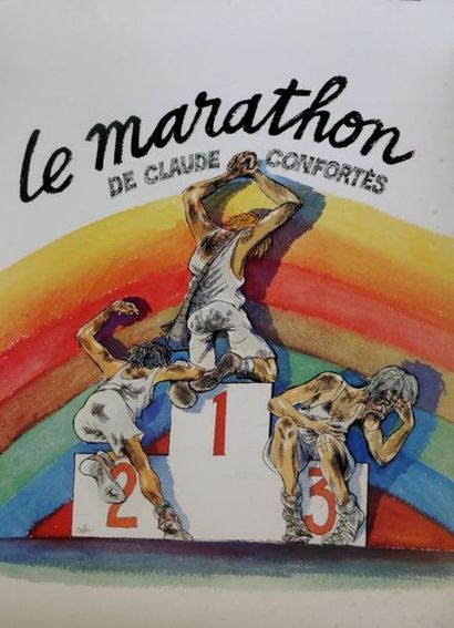 CABU (1938-2015) (3 affiches) “FONT-VAL”- “LE MARATHON” et FESTIVAL INTERNATIONAL...