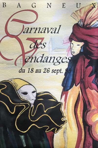 CARNAVAL (2 affiches) Mairie de Paris-”CARNAVAL TROPICAL DE PARIS”. 2005 et BAGNEUX...