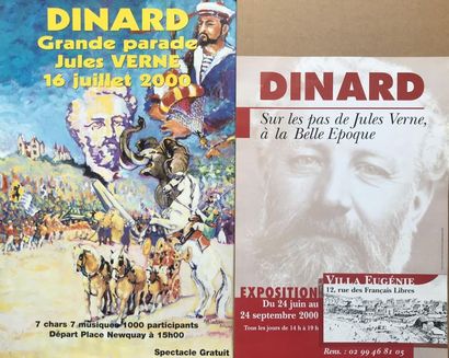 DINARD - JULES VERNE (4 affiches et affichettes) DINARD.”VINGT MILLE ÉTOILES pour...