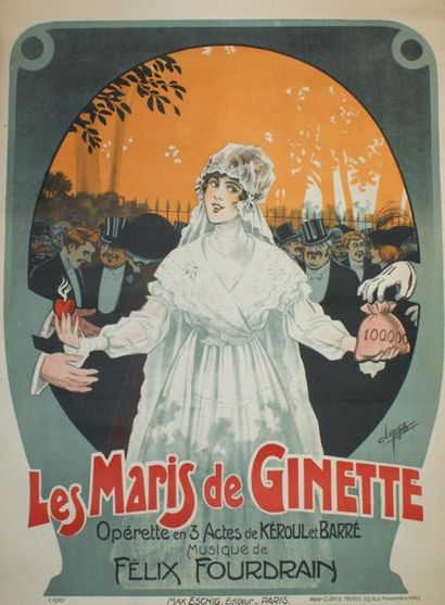 CLÉRICE François et Victor (XIX-XX) LES MARIS DE GINETTE.Opérette en 3 actes.Musique...