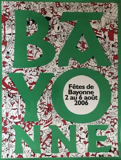 DIVERS (5 affiches) FÊTES DE BAYONNE.2005 & 2006 - LE FUTUR A 100 ANS (2) - PLAZA...
