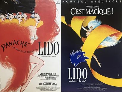 GRUAU René (1909-2004) (2 affichettes) PANACHE”La nouvelle revue du LIDO” et “C’EST...