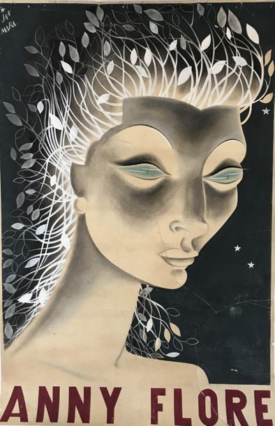 JEAN MARA (1912-1992) et LAED ANNY FLORE Sans imprimeur - 150 x 97 cm - Entoilée,...