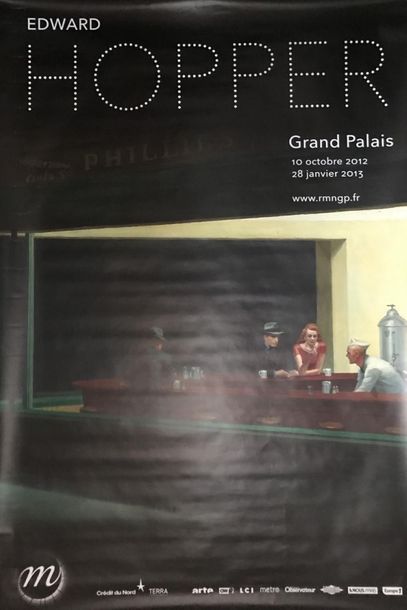 Edouard HOPPER & JOËL HUBAUT (4 affiches) GRAND PALAIS.2012-2013 & JOËL HUBAUT (3...
