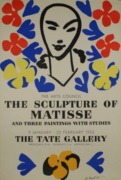 MATISSE Henri (1869-1954) Tate Gallery.THE SCULPTURE OF MATISSE. 1953 Mourlot, Paris...