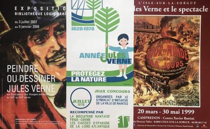 Jules VERNE ( 7 posters and flyers) JULES VERNE and THE SHOW (2)-WEEK OF THE LABORATORY-NATIONAL...