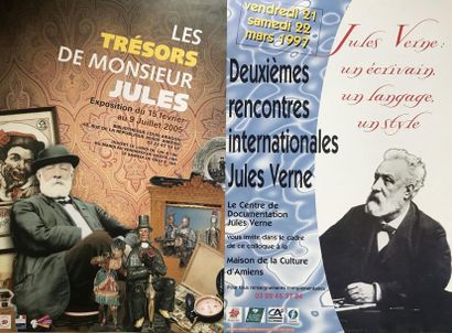 Jules VERNE ( 11 affichettes) EXPLORATION DES MONDES VERNIENS - LES TRÉSORS de MONSIEUR...