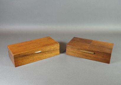 null Two rosewood boxes, circa 1950