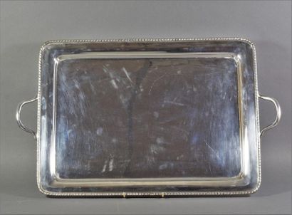 null Large tray in silver plated metal