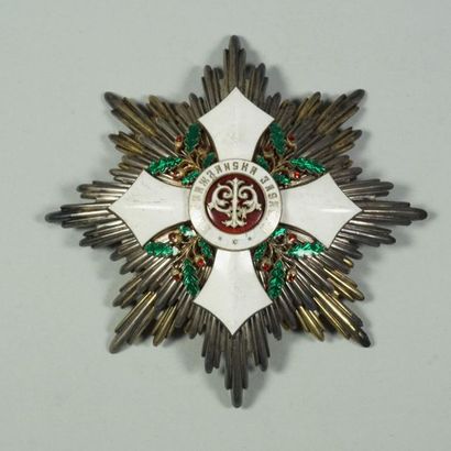 "BULGARIE Ordre du Mérite. Ensemble de Grand-Croix à titre civil, crée en 1891 en...