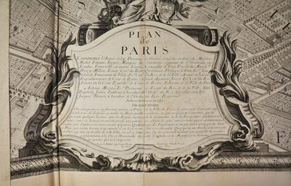 Architecture / TURGOT (Michel-Étienne)]. - Map of Paris. Started in 1734. Drawn and...