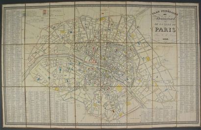 null B. Plans de Paris
1) 1889- Plan de Paris
Hachette in 12 percaline bleue ed....