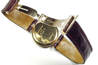 CARTIER Ladies' watch in three-tone 18K (750/oo) gold, "Vendôme Trinity" model, round...