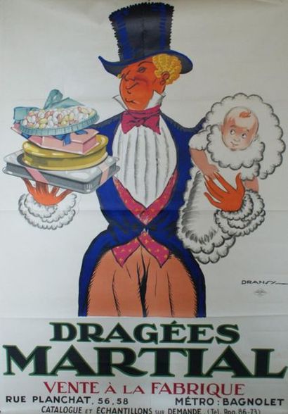 DRANSY DRAGÉES MARTIAL.”Vente à la fabrique”.1933 Imprimerie Joseph-Charles - 140...