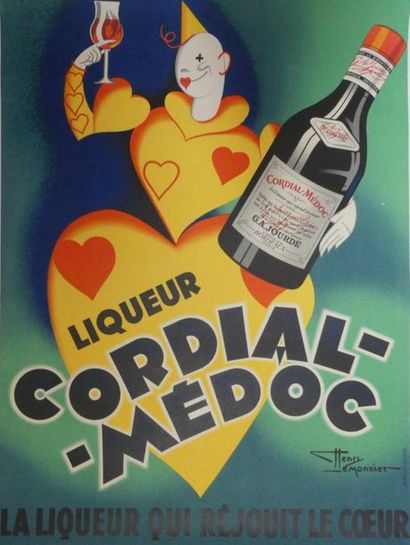 LE MONNIER Henry (1893-1978) LIQUEUR CORDIAL-MÉDOC.”La liqueur qui réjouit le coeur”.Vers...