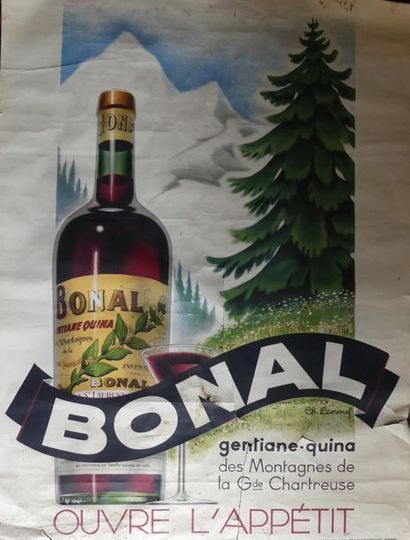 ROSETTI J, LEMMEL (2) (3 posters) LA RAPHAËLLE "LIQUEUR BONAL" (1908) and BONAL "ouvre...