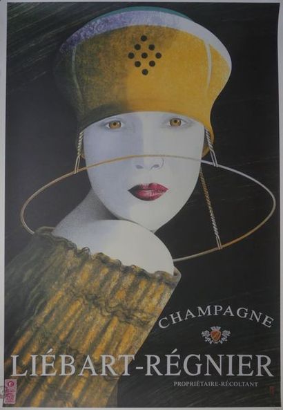 SOMMER Philippe CHAMPAGNE LIÉBART-RÉGNIER Lithograph - Signed in pencil at the bottom...