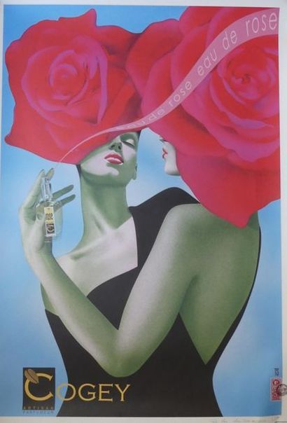 SOMMER Philippe COGEY"EAU DE ROSE" Lithograph - Signed in pencil on the lower right...